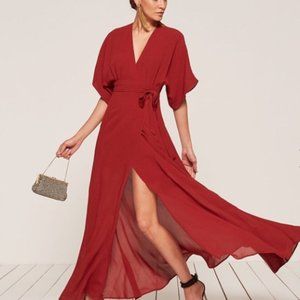 Reformation Winslow Dress - Cranberry